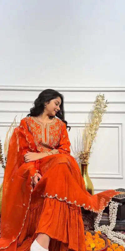 VLM 259 Orange Chinon Silk with Lace Work & Embroidery Work Salwar Suit . Special Price ₹1749. Delivery 4-6 Working Days. Shop now. | Jump Suits, Salwar suit, Casual Suits, Creative suits, Designer Suits, Palazzo Suits, Party Wear Suits, Patiala Suits, Straight Suits
