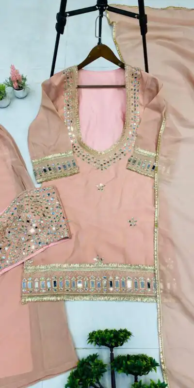 LG 2015 Peach Cosmos Salwar Suit Perfect for Wedding, Party, Karwa Chauth, Eid, Holi – . Exclusive Offer ₹2099. Delivery 4-6 Working Days. Shop now. | Jump Suits, Salwar suit, Casual Suits, Creative suits, Designer Suits, Palazzo Suits, Party Wear Suits, Patiala Suits, Straight Suits