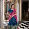 LNB 1245 Peacock Blue Tasar Silk With Gotta Patti Work & Lace Work Lehenga Choli Best Price ₹2449. Delivery 4-6 Working Days. Shop now. | Lehenga, Bollywood Lehenga, Creative Lehenga, Designer Lehenga, Embroidered Lehenga, Party Wear Lehenga