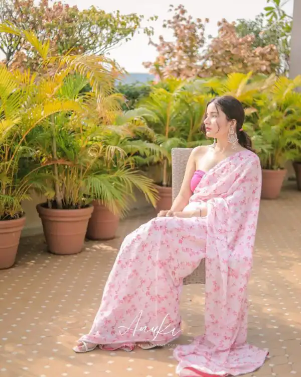 AC Flower Pink Georgette with Designer Work Saree . Wedding, Party, Festive, Events Get it for ₹1499. Delivery 4-6 Working Days. Shop now. | Sarees, Bollywood Sarees, Creative Sarees, Designer Sarees, Embroidered Sarees, Ethnic Saree, Modern Digital sarees, Party Wear Sarees