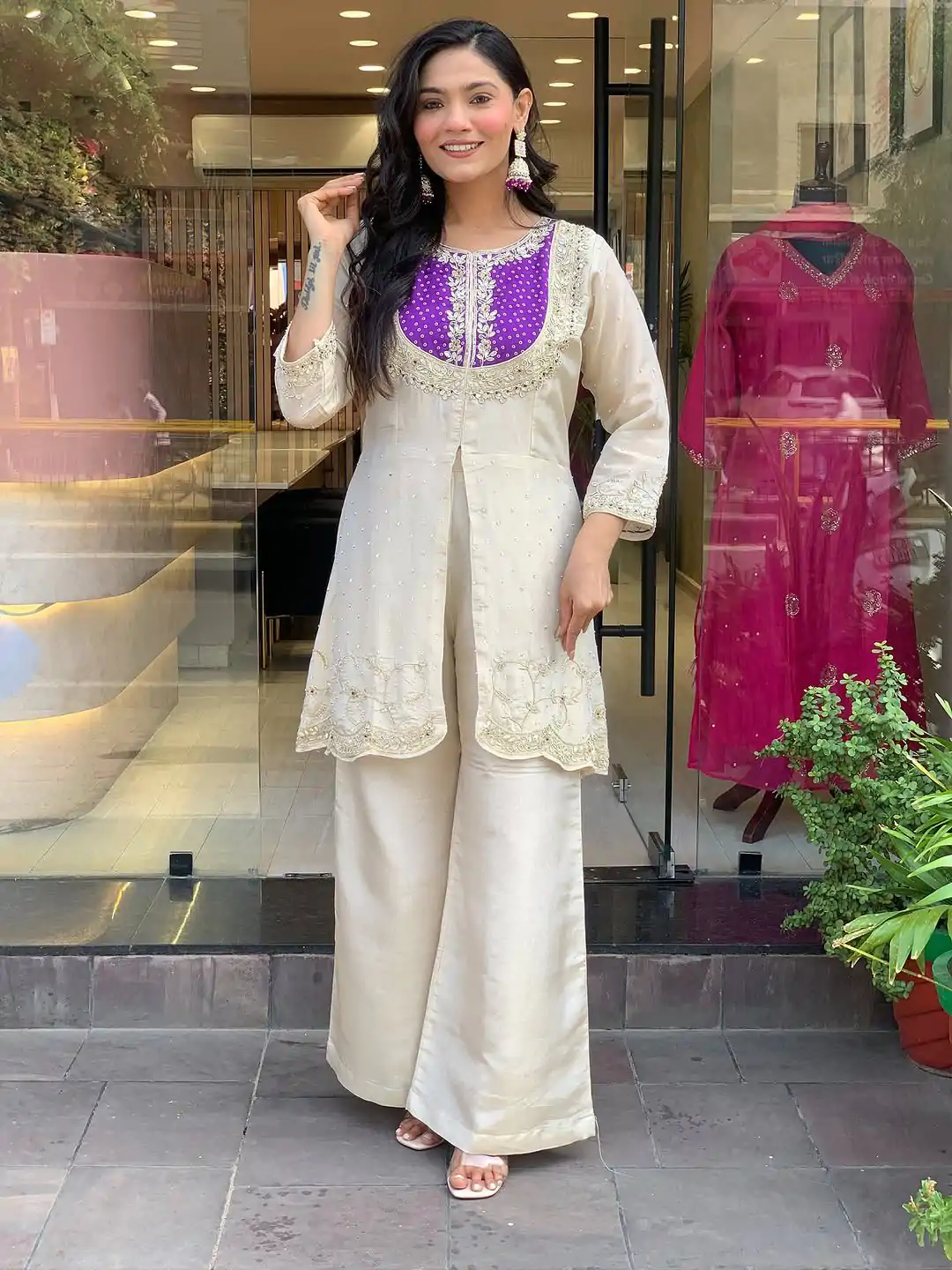 SRK 5277 Purple Mal Cotton With Embroidery Work & Bead Work Salwar Suit . Affordable Price ₹1799. Delivery 4-6 Working Days. Shop now. | Jump Suits, Salwar suit, Casual Suits, Creative suits, Designer Suits, Palazzo Suits, Party Wear Suits, Patiala Suits, Straight Suits