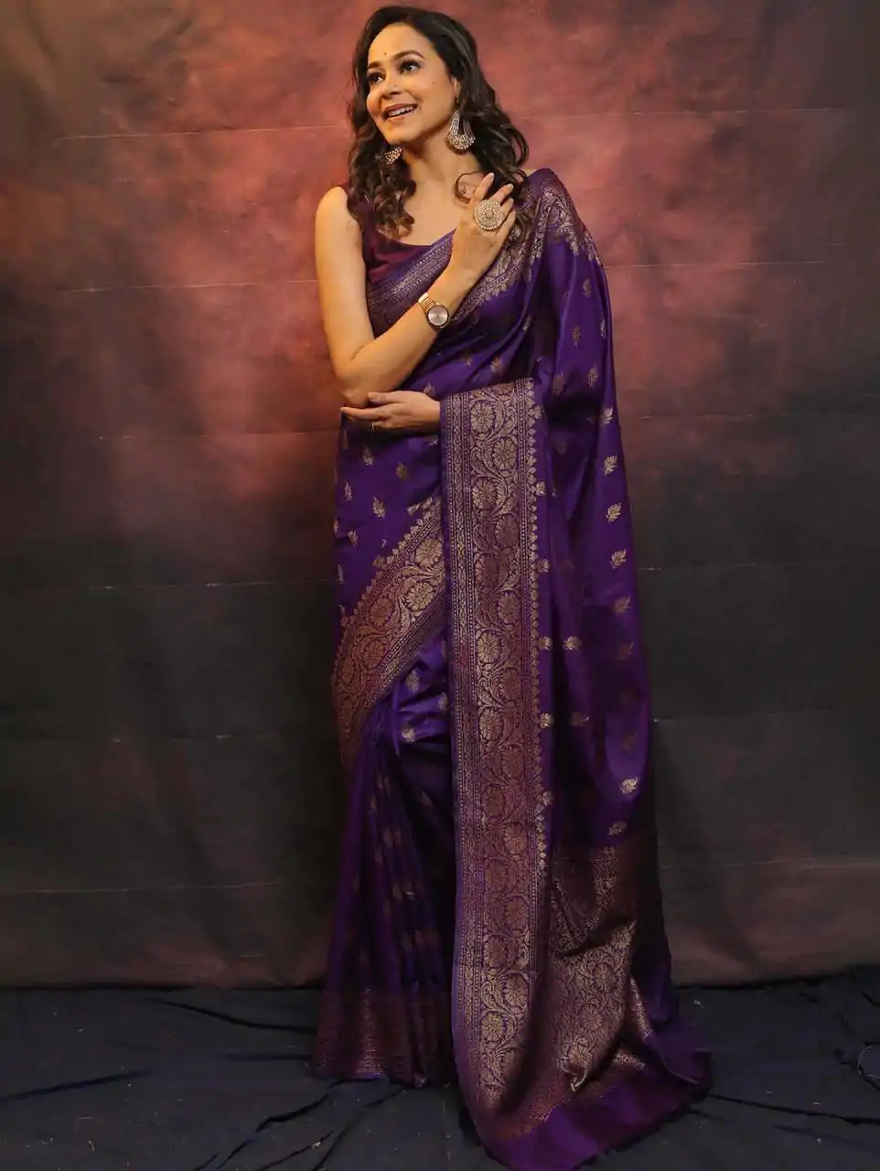 KP 6010 Purple Soft Lichi Silk Jacquard Saree Perfect for Wedding, Party, Traditional Day, Family Gatherings, Sangeet . Grab it for ₹1349. Delivery 4-6 W | Sarees, Bollywood Sarees, Creative Sarees, Designer Sarees, Embroidered Sarees, Ethnic Saree, Modern Digital sarees, Party Wear Sarees