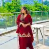 RTC 5852 Red Color Chinon Silk Thread Sequence Work Salwar Suit Casual, Wedding, Festive, Events . Expected Delivery  4-6 Working Days @2099/- only      | Jump Suits, Salwar suit, Casual Suits, Creative suits, Designer Suits, Palazzo Suits, Party Wear Suits, Patiala Suits, Straight Suits