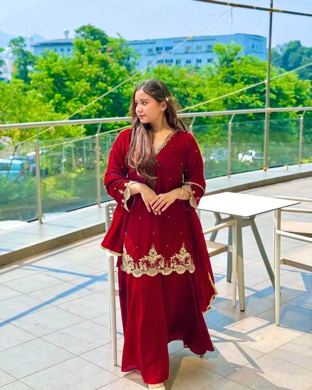RTC 5852 Red Color Chinon Silk Thread Sequence Work Salwar Suit Casual, Wedding, Festive, Events . Expected Delivery  4-6 Working Days @2099/- only      | Jump Suits, Salwar suit, Casual Suits, Creative suits, Designer Suits, Palazzo Suits, Party Wear Suits, Patiala Suits, Straight Suits