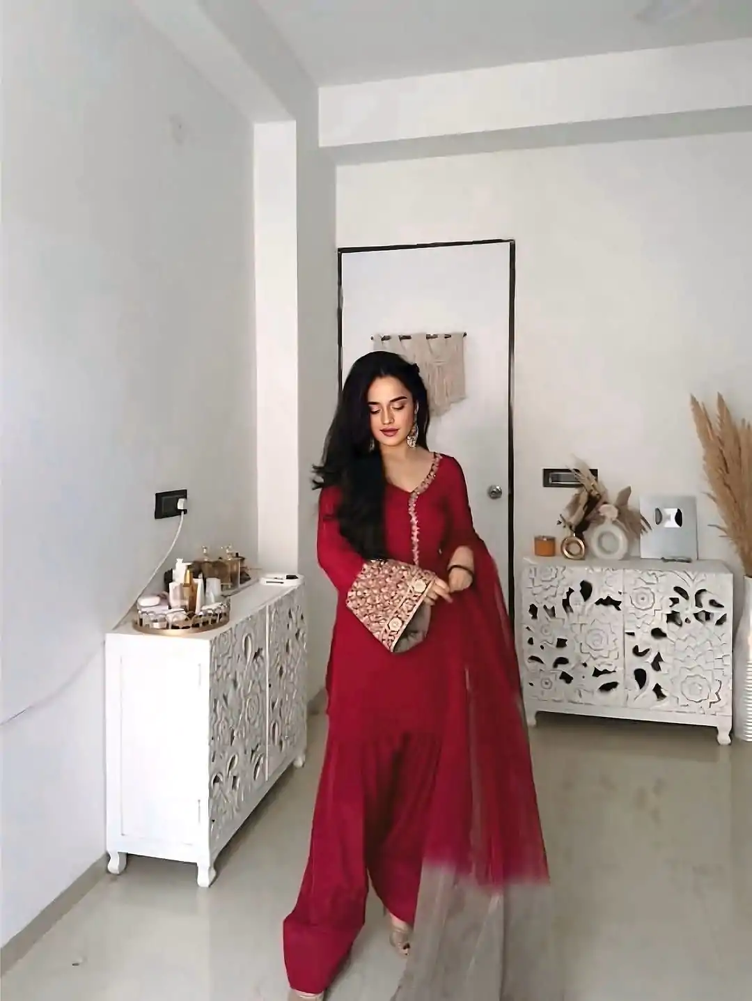 NSR 854 Red Natural Satin Silk Sequence Work with Lace Work & Embroidery Work Salwaar Suit Now at just ₹1799. Delivery 4-6 Working Days. Shop now. | Jump Suits, Salwar suit, Casual Suits, Creative suits, Designer Suits, Palazzo Suits, Party Wear Suits, Patiala Suits, Straight Suits