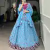 Choli LNB 1733 Sky Blue Georgette Mirror Work & Embroidery Work Lehenga in . Now at just ₹1999. Delivery 4-6 Working Days. Shop now. | Lehenga, Bollywood Lehenga, Creative Lehenga, Designer Lehenga, Embroidered Lehenga, Party Wear Lehenga