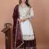 ZSR 3119 White Heavy Faux Georgette With 5mm Embroidery Sequence Work With Full Sleeve Salwar Suit Wedding, Party, Festive, Events Festive Deal ₹ | Jump Suits, Tops & Bottoms, Track Suits, Salwar suit, Casual Suits, Creative suits, Designer Suits, Palazzo Suits, Party Wear Suits, Patiala Suits, Straight Suits, Trendy Wear