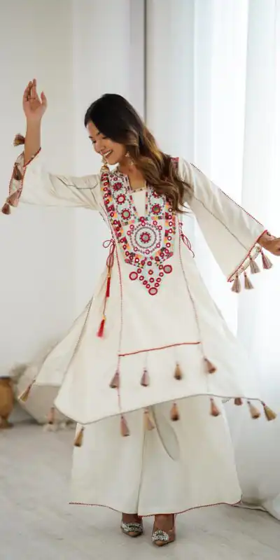 SRK 5286 White in Khadi Cotton Mirror Work & Embroidery Work Salwar Suit . Now at just ₹2099. Delivery 4-6 Working Days. Shop now. | Jump Suits, Salwar suit, Casual Suits, Creative suits, Designer Suits, Palazzo Suits, Party Wear Suits, Patiala Suits, Straight Suits