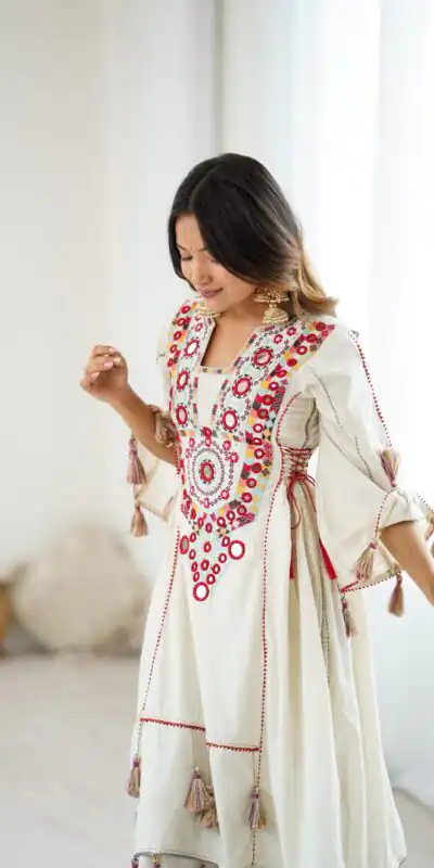 SRK 5286 White in Khadi Cotton Mirror Work & Embroidery Work Salwar Suit . Now at just ₹2099. Delivery 4-6 Working Days. Shop now. | Jump Suits, Salwar suit, Casual Suits, Creative suits, Designer Suits, Palazzo Suits, Party Wear Suits, Patiala Suits, Straight Suits