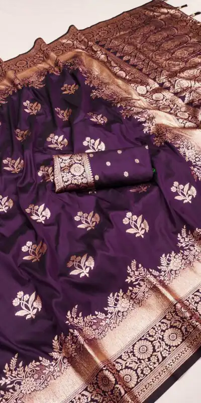 MB 39 Wine in Color Banarasi silk Zari Work & Lace Work Saree . Introductory Price ₹1999. Delivery 4-6 Working Days. Shop now. | Salwar suit