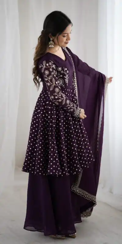 ZSR 3134 Wine Crunchy Silk Salwar Suit Perfect for Wedding, Party, Sangeet, Anniversary, Housewarming Introductory Price ₹2399. Delivery 4-6 | Jump Suits, Salwar suit, Casual Suits, Creative suits, Designer Suits, Palazzo Suits, Party Wear Suits, Patiala Suits, Straight Suits