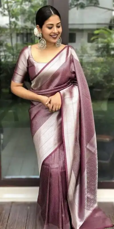 KP 4040 Wine Soft Lichi Silk Saree Perfect for Wedding, Party, Ethnic Day, Raksha Bandhan, Temple Visit β . Exclusive Offer βΉ1299. Delivery 4-6 Working D | Sarees, Bollywood Sarees, Creative Sarees, Designer Sarees, Embroidered Sarees, Ethnic Saree, Modern Digital sarees, Party Wear Sarees