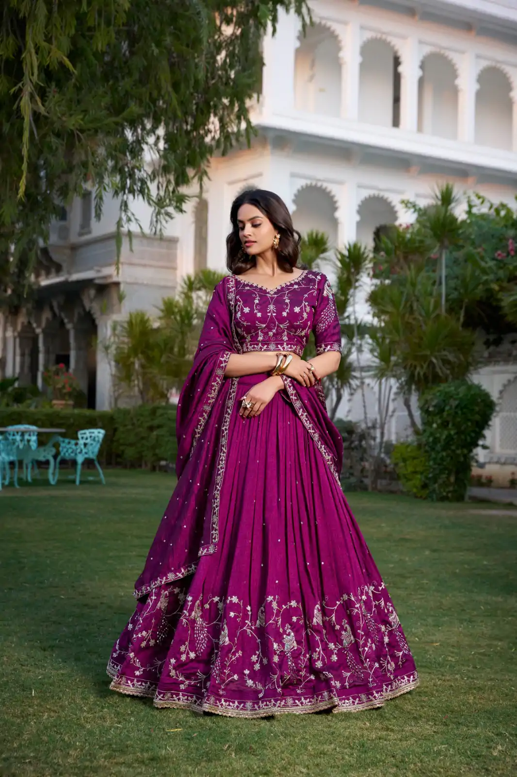 LNB 1404 Wine Vichitra Silk Sequins Work Embroidery Work Lehenga Choli Best Price ₹2999. Delivery 4-6 Working Days. Shop now. | Lehenga, Bollywood Lehenga, Creative Lehenga, Designer Lehenga, Embroidered Lehenga, Party Wear Lehenga