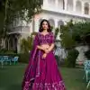 LNB 1404 Wine Vichitra Silk Sequins Work Embroidery Work Lehenga Choli Best Price ₹2999. Delivery 4-6 Working Days. Shop now. | Lehenga, Bollywood Lehenga, Creative Lehenga, Designer Lehenga, Embroidered Lehenga, Party Wear Lehenga