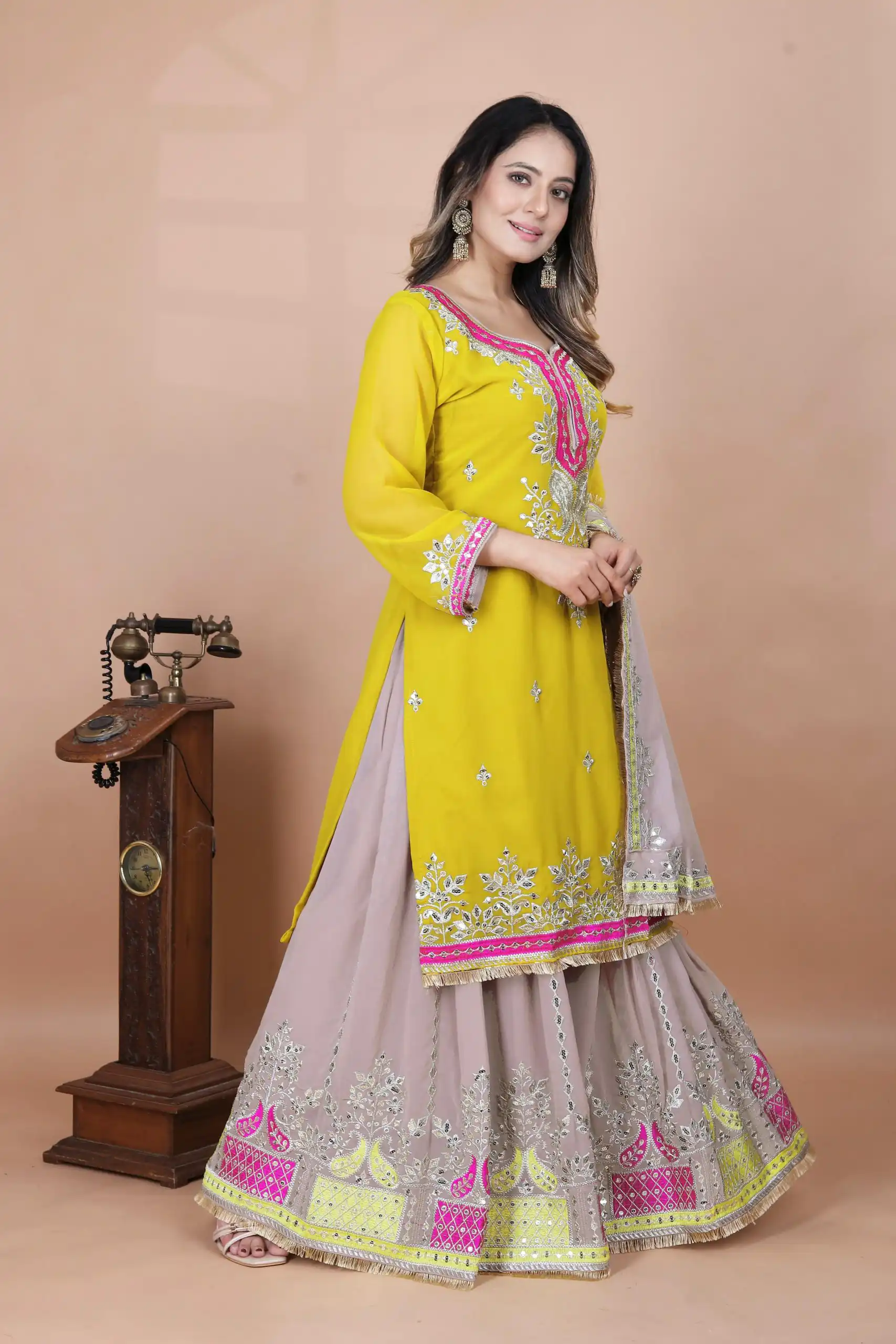 SRK 5260 Pink Faux Georgette With 5mm Embroidery Sequence Work Perfect for Wedding, Party, Karwa Chauth, Ethnic Day, Baisakhi Beast Price At 2149/- Only | Jump Suits, Salwar suit, Casual Suits, Creative suits, Designer Suits, Palazzo Suits, Party Wear Suits, Patiala Suits, Straight Suits