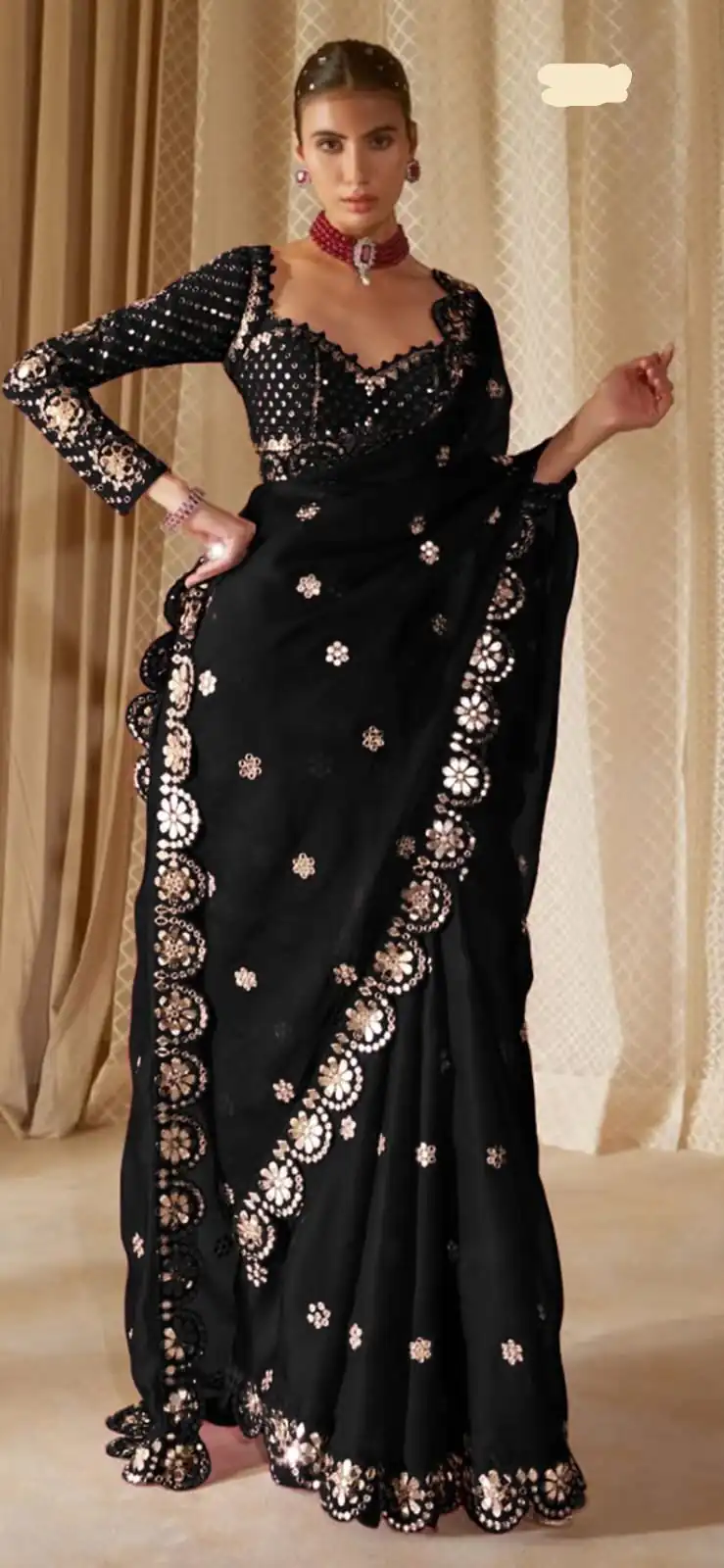 DF 3457 Black Color Georgette Sequence Original Mirror Work Saree Casual, Wedding, Festive, Events . Expected Delivery 4-6 Working Days @2099/- only | Sarees, Bollywood Sarees, Creative Sarees, Designer Sarees, Embroidered Sarees, Ethnic Saree, Modern Digital sarees, Party Wear Sarees