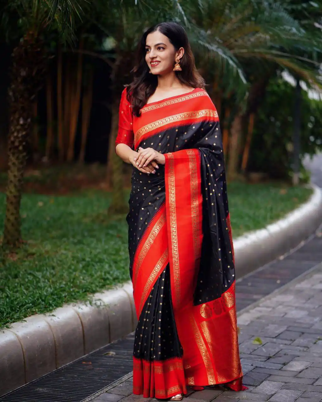 KPR 240 Black in Color Soft Lichi Silk Lace Work & Lace Border Saree . Now at just ₹1449. Delivery 4-6 Working Days. Shop now. | Sarees, Bollywood Sarees, Creative Sarees, Designer Sarees, Embroidered Sarees, Ethnic Saree, Modern Digital sarees, Party Wear Sarees