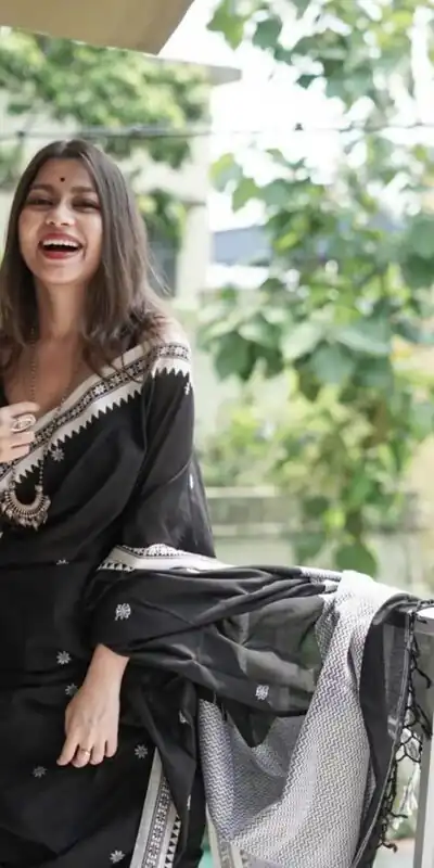 KP 5074 Black Color Soft Lilan Slab Weaving Work Saree Casual, Party Wear, Wedding, Events Etc. Expected Delivery 4-6 Working Days @1449/- | Sarees, Bollywood Sarees, Creative Sarees, Designer Sarees, Embroidered Sarees, Ethnic Saree, Modern Digital sarees, Party Wear Sarees