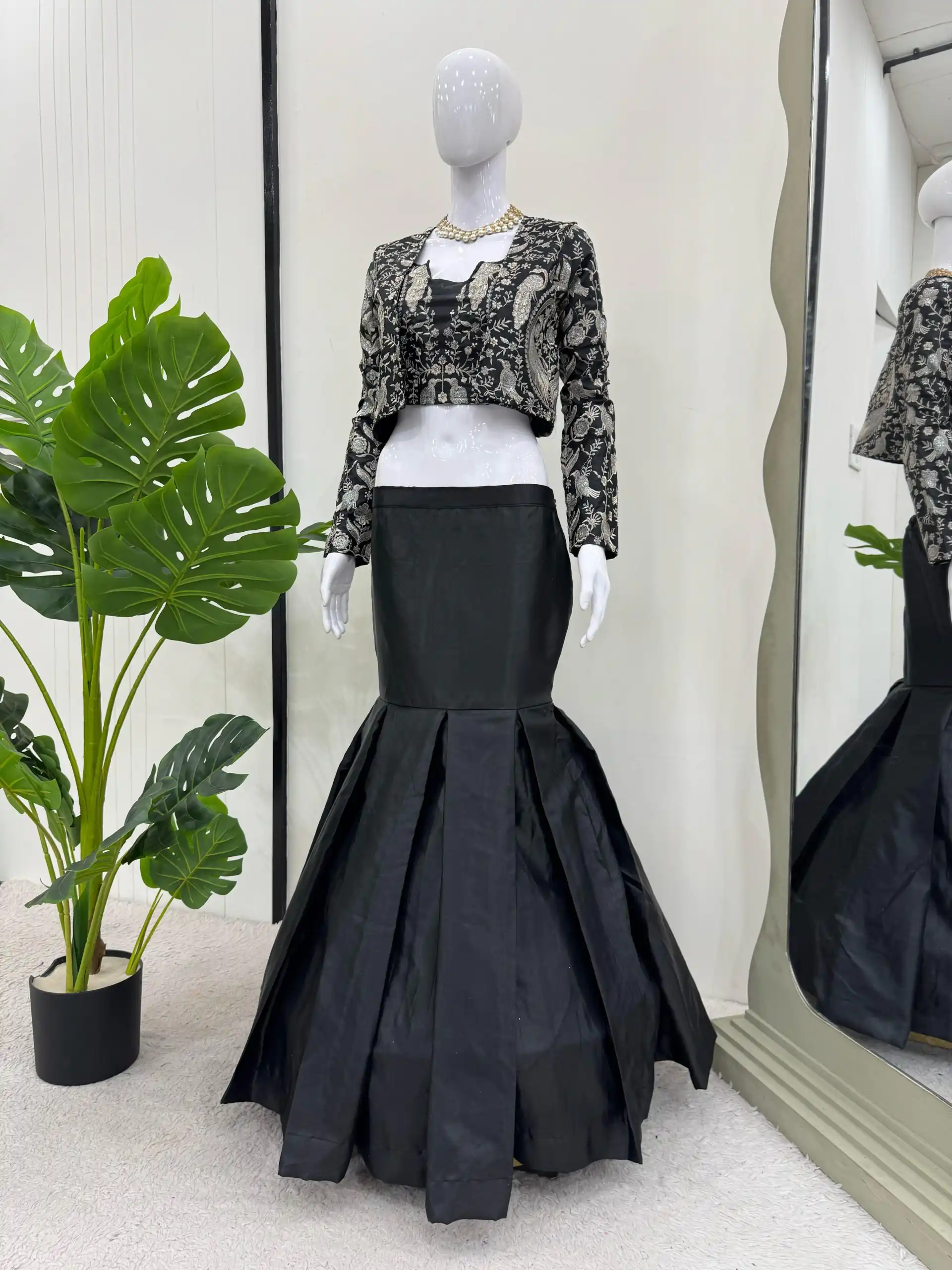 RTC 6488 Black Color Tapeta Silk Thread With Sequence Lehenga Choli Casual, Wedding, Party, Festive, Events Etc.4-6 Working Days @2149/- Only | Lehenga, Bollywood Lehenga, Creative Lehenga, Designer Lehenga, Embroidered Lehenga, Party Wear Lehenga