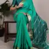 YNF 7408 Sea Green Color Poly Cotton Saree With Zari Work. Wedding, Party, Festive, Events, Affordable Price ₹1399. Delivery 4-6 Working Days. Shop now. | Sarees, Bollywood Sarees, Creative Sarees, Designer Sarees, Embroidered Sarees, Ethnic Saree, Modern Digital sarees, Party Wear Sarees