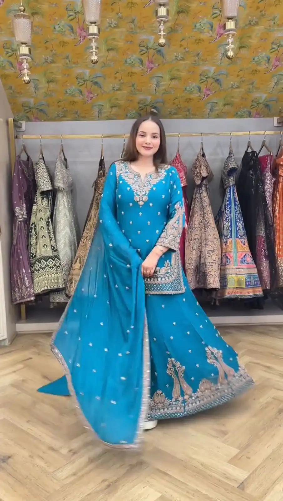 LG 2029 Firozi Chinon Salwar Suit with Embroidery Work. Wedding, Party, Festive, Events, Special Price ₹2399. Delivery 4-6 Working Days. Shop now. | Jump Suits, Tops & Bottoms, Track Suits, Salwar suit, Casual Suits, Creative suits, Designer Suits, Palazzo Suits, Party Wear Suits, Patiala Suits, Straight Suits, Trendy Wear