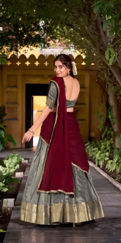 LNB 2026 Gray Color Dupion Silk Lehenga Choli With Zari Work.Wedding, Party, Festive, Events, Special Price ₹1999. Delivery 4-6 Working Days. Shop now. | Lehenga, Bollywood Lehenga, Creative Lehenga, Designer Lehenga, Embroidered Lehenga, Party Wear Lehenga