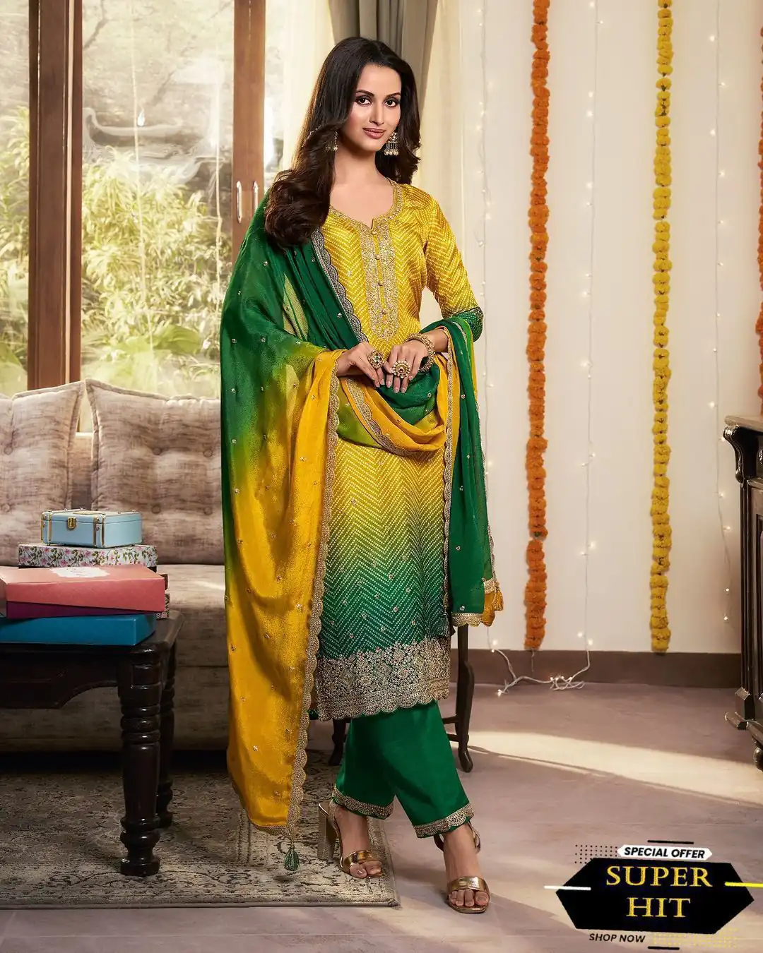 MF 1004 Green Chinoon Silk Salwar Suit with Embroidery Work. Available at ₹1749 only. Delivery 4-6 Working Days. Shop now. | Jump Suits, Tops & Bottoms, Track Suits, Salwar suit, Casual Suits, Creative suits, Designer Suits, Palazzo Suits, Party Wear Suits, Patiala Suits, Straight Suits, Trendy Wear