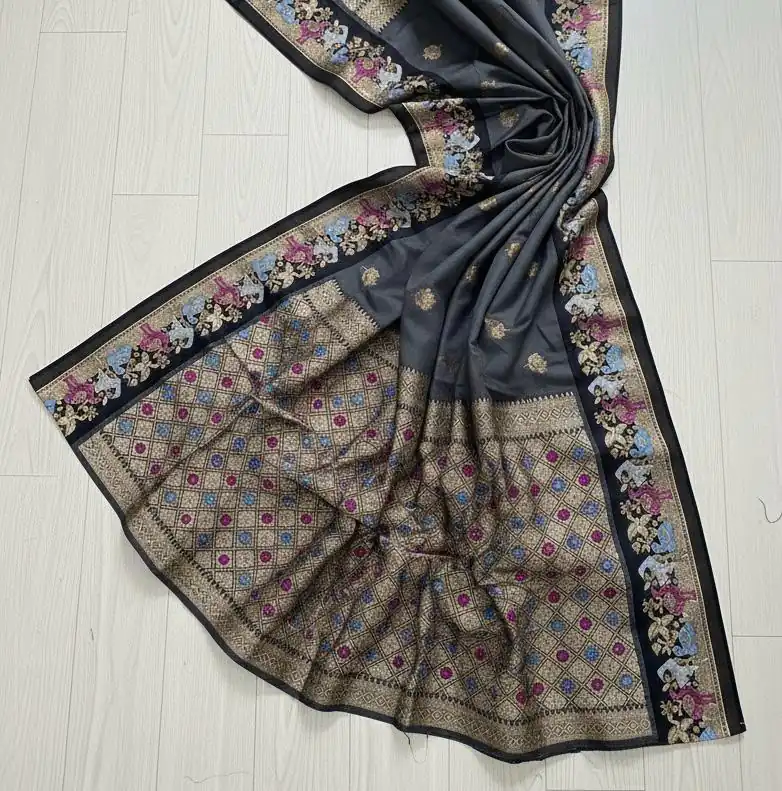 MS 545 Grey Banarasi Silk Saree with Zari Work. Wedding, Party, Festive, Events, Now at just ₹1649. Delivery 4-6 Working Days. Shop now. | Sarees, Bollywood Sarees, Creative Sarees, Designer Sarees, Embroidered Sarees, Ethnic Saree, Modern Digital sarees, Party Wear Sarees