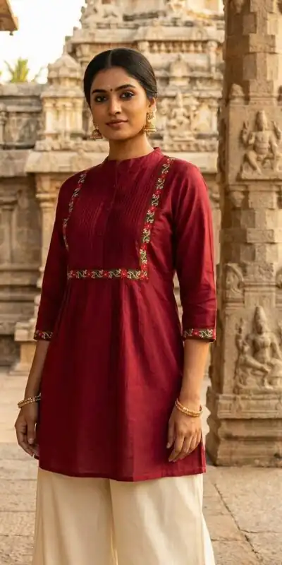 INLI Charmi vol 1 Maroon Color Rayon Kurti with Embroidery Work. Festive Deal ₹1349. Delivery 4-6 Working Days. Shop now. | Kurti, Bollywood Kurti, Creative Kurtis, Designer Kurti, Party Wear Kurti, Selfie Kurti