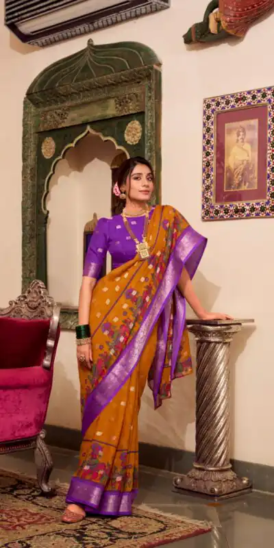 YNF 7031 Mustad Color Poly Cotton Kalamkari Print Saree Casual, Wedding, Festive, Events . Expected Delivery 4-6 Working Days @1699/- only | Sarees, Bollywood Sarees, Creative Sarees, Designer Sarees, Embroidered Sarees, Ethnic Saree, Modern Digital sarees, Party Wear Sarees