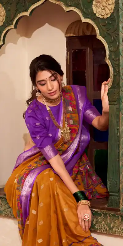 YNF 7031 Mustad Color Poly Cotton Kalamkari Print Saree Casual, Wedding, Festive, Events . Expected Delivery 4-6 Working Days @1699/- only | Sarees, Bollywood Sarees, Creative Sarees, Designer Sarees, Embroidered Sarees, Ethnic Saree, Modern Digital sarees, Party Wear Sarees