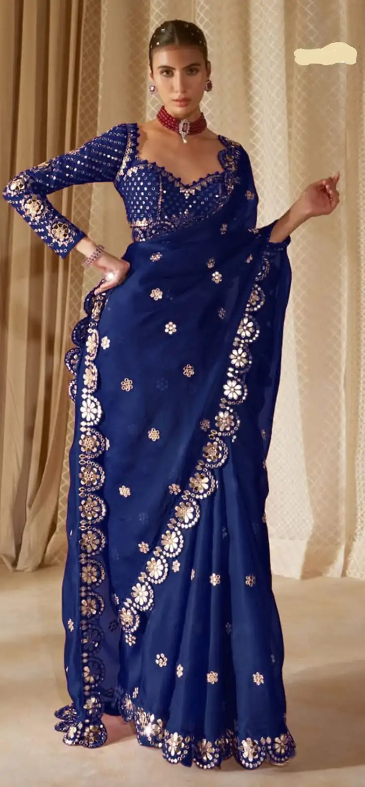 DF 3457 Navy Blue Color Georgette Sequence Original Mirror Work Saree Casual, Wedding, Festive, Events . Expected Delivery 4-6 Working Days @2099/- only | Sarees, Bollywood Sarees, Creative Sarees, Designer Sarees, Embroidered Sarees, Ethnic Saree, Modern Digital sarees, Party Wear Sarees