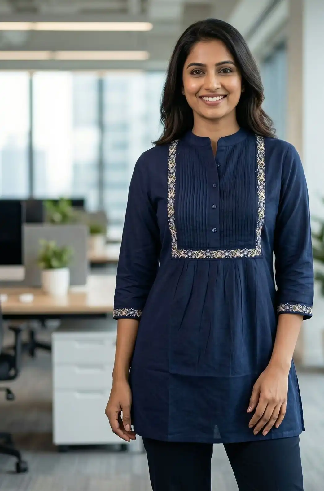 INLI Charmi vol 1 Navy Blue Color Rayon Kurti with malti Embroidery Work. Festive Deal ₹1349. Delivery 4-6 Working Days. Shop now. | Kurti, Bollywood Kurti, Creative Kurtis, Designer Kurti, Party Wear Kurti, Selfie Kurti