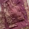 DF 3457 Onion Color Georgette Sequence Original Mirror Work Saree Casual, Wedding, Festive, Events . Expected Delivery  4-6 Working Days @2099/- only                                                                                | Sarees, Bollywood Sarees, Creative Sarees, Designer Sarees, Embroidered Sarees, Ethnic Saree, Modern Digital sarees, Party Wear Sarees