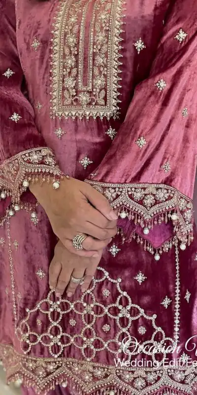 NSR 877 Pink in Viscose Velvet Lace Work & Embroidery Work Salwar Suit . Affordable Price ₹2149. Delivery 4-6 Working Days. Shop now. | Lehenga, Bollywood Lehenga, Creative Lehenga, Designer Lehenga, Embroidered Lehenga, Party Wear Lehenga