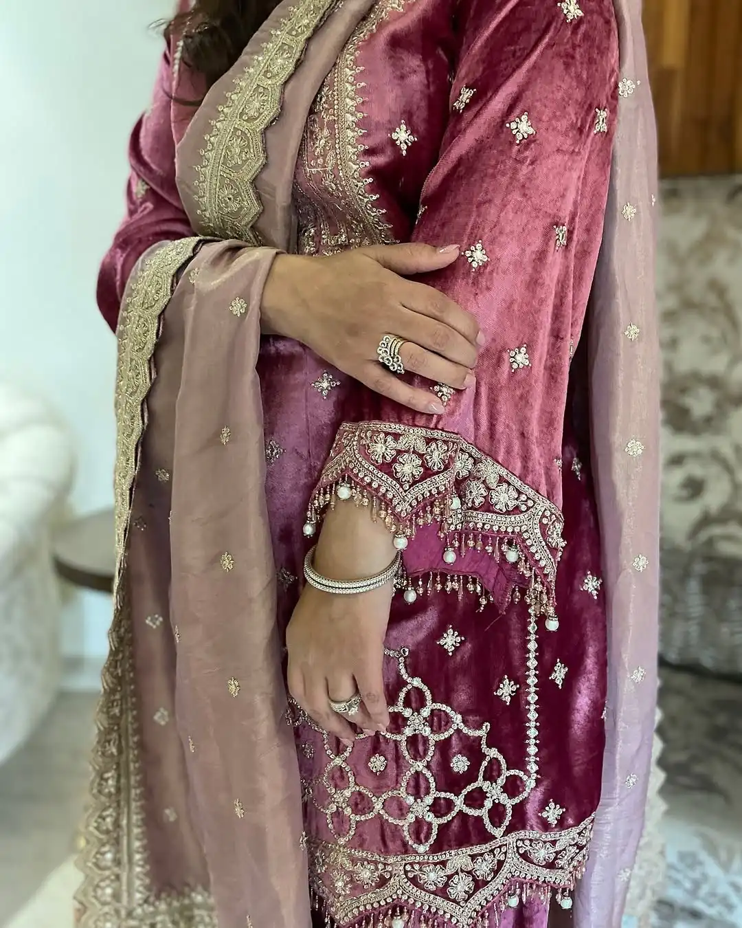 NSR 877 Pink in Viscose Velvet Lace Work & Embroidery Work Salwar Suit . Affordable Price ₹2149. Delivery 4-6 Working Days. Shop now. | Lehenga, Bollywood Lehenga, Creative Lehenga, Designer Lehenga, Embroidered Lehenga, Party Wear Lehenga