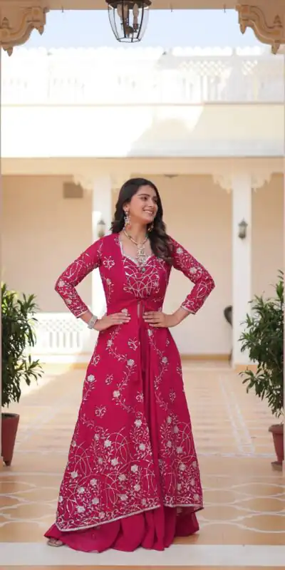 Ram 073 Red Color Fox Georgette Lehenga Choli with Embroidery Work. Festive Deal ₹2149. Delivery 4-6 Working Days. Shop now. | Lehenga, Bollywood Lehenga, Creative Lehenga, Designer Lehenga, Embroidered Lehenga, Party Wear Lehenga