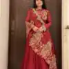 Red Georgette Embroidery Work Lehenga Choli