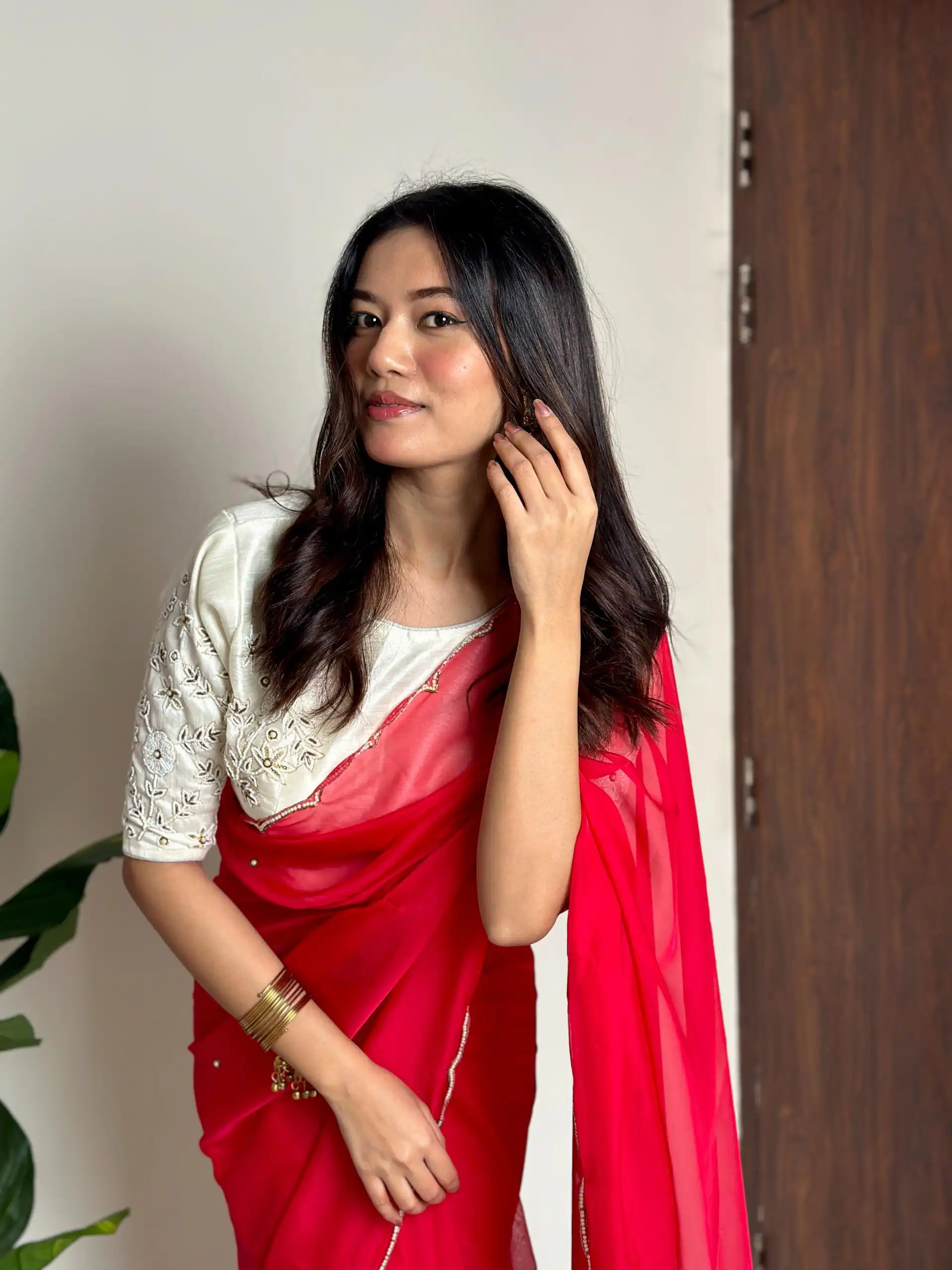 AC CHERRY Red Red Soft Organza With Handwork Saree Wedding, Party, Festive, Events Affordable Price ₹2099. Delivery 4-6 Working Days. Shop now. | Sarees, Bollywood Sarees, Creative Sarees, Designer Sarees, Embroidered Sarees, Ethnic Saree, Modern Digital sarees, Party Wear Sarees