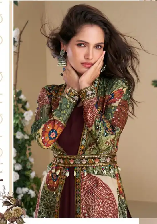 FC 5824 Wine Blooming Georgette Mirror Work & Embroidery Work Kurti in . Special Price ₹2649. Delivery 4-6 Working Days. Shop now. | Kurti, Bollywood Kurti, Creative Kurtis, Designer Kurti, Party Wear Kurti, Selfie Kurti