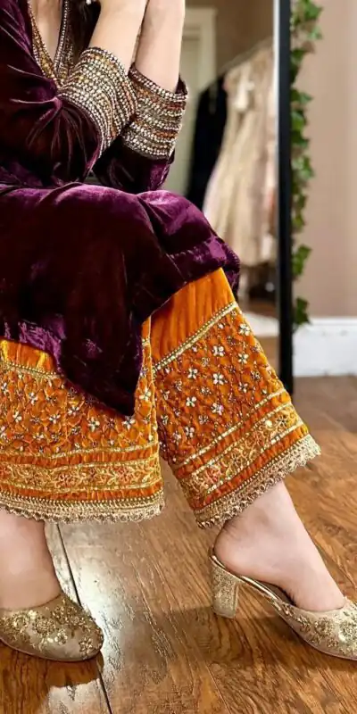 LG 2028 Wine Velvet Salwar Suit with Mirror Work & Embroidery Work. Available at ₹1949 only. Delivery 4-6 Working Days. Shop now. | Jump Suits, Tops & Bottoms, Track Suits, Salwar suit, Casual Suits, Creative suits, Designer Suits, Palazzo Suits, Party Wear Suits, Patiala Suits, Straight Suits, Trendy Wear