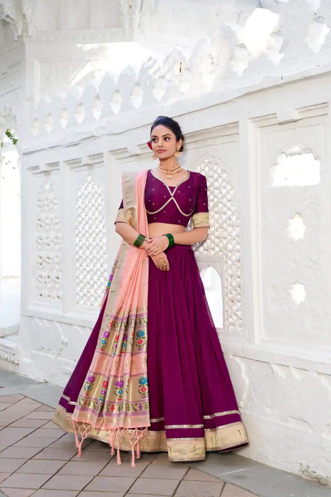 LNB 2016 Wine Color Vichitra Silk Plain with Paithni lace border Lehenga Choli Wedding, Party, Festive, Events Etc. Delivery 4-6 Working Days Rs 2999 | Lehenga, Bollywood Lehenga, Creative Lehenga, Designer Lehenga, Embroidered Lehenga, Party Wear Lehenga
