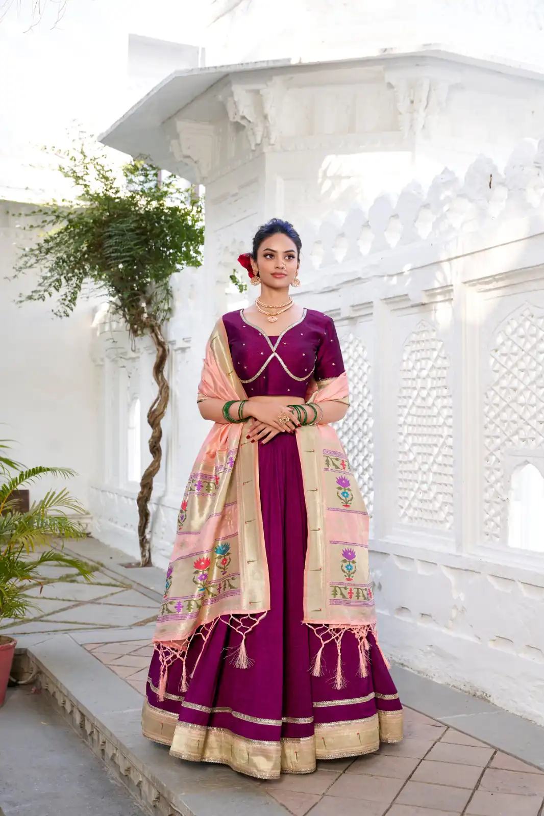 LNB 2016 Wine Color Vichitra Silk Plain with Paithni lace border Lehenga Choli Wedding, Party, Festive, Events Etc. Delivery 4-6 Working Days Rs 2999 | Lehenga, Bollywood Lehenga, Creative Lehenga, Designer Lehenga, Embroidered Lehenga, Party Wear Lehenga