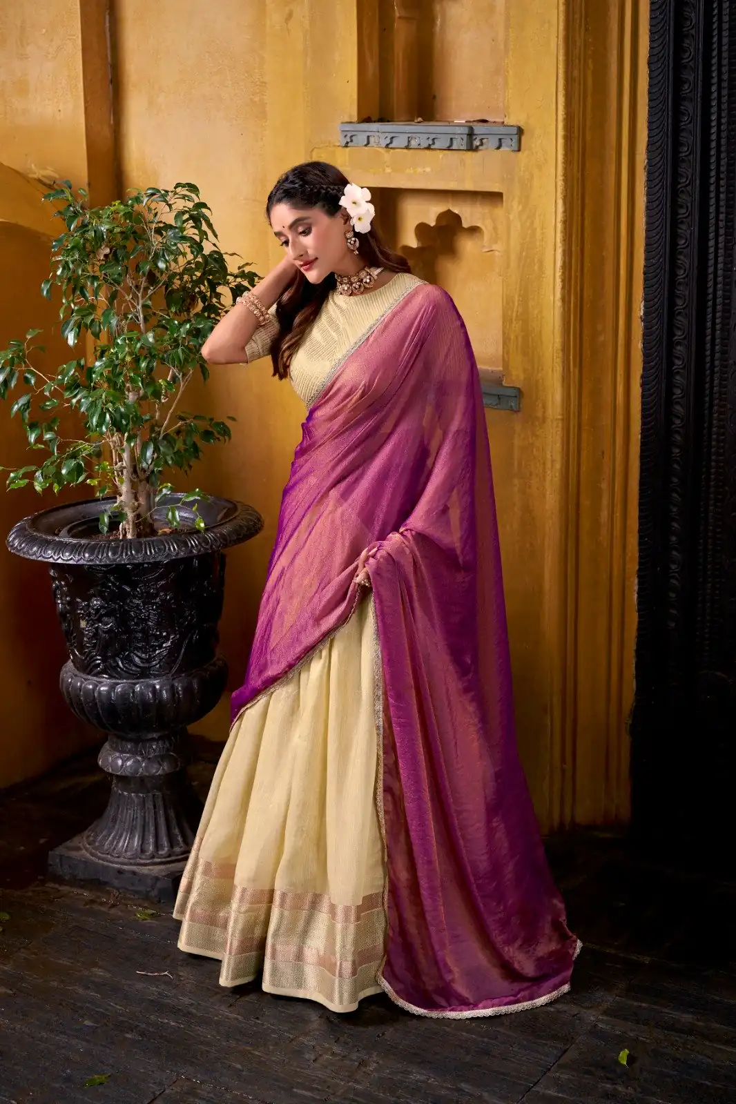 LNB 2025 Yellow Dupion Silk Lehenga Choli Perfect for Wedding, Party, Ethnic Day, Pongal, Temple Visit – . Introductory Price ₹2449. Delivery 4-6 Work | Lehenga, Bollywood Lehenga, Creative Lehenga, Designer Lehenga, Embroidered Lehenga, Party Wear Lehenga