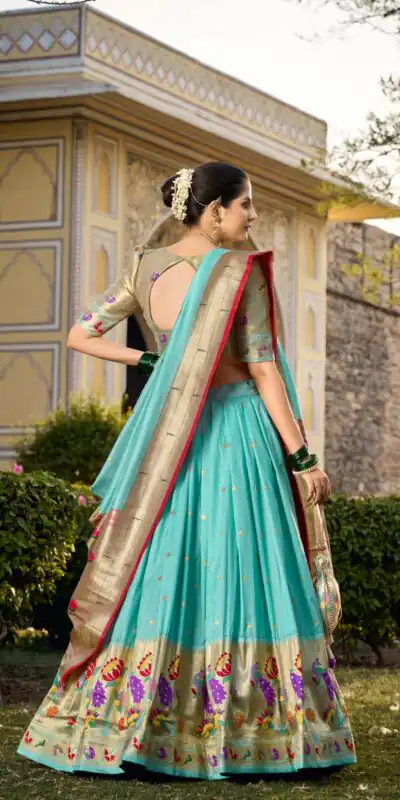 LNB 2021 Sky Blue Jacquard Silk Weaving Zari Lehenga Choli Festive Party Wedding, Events etc. Delivery 4-6 Working Days @3499/- | Lehenga, Bollywood Lehenga, Creative Lehenga, Designer Lehenga, Embroidered Lehenga, Party Wear Lehenga