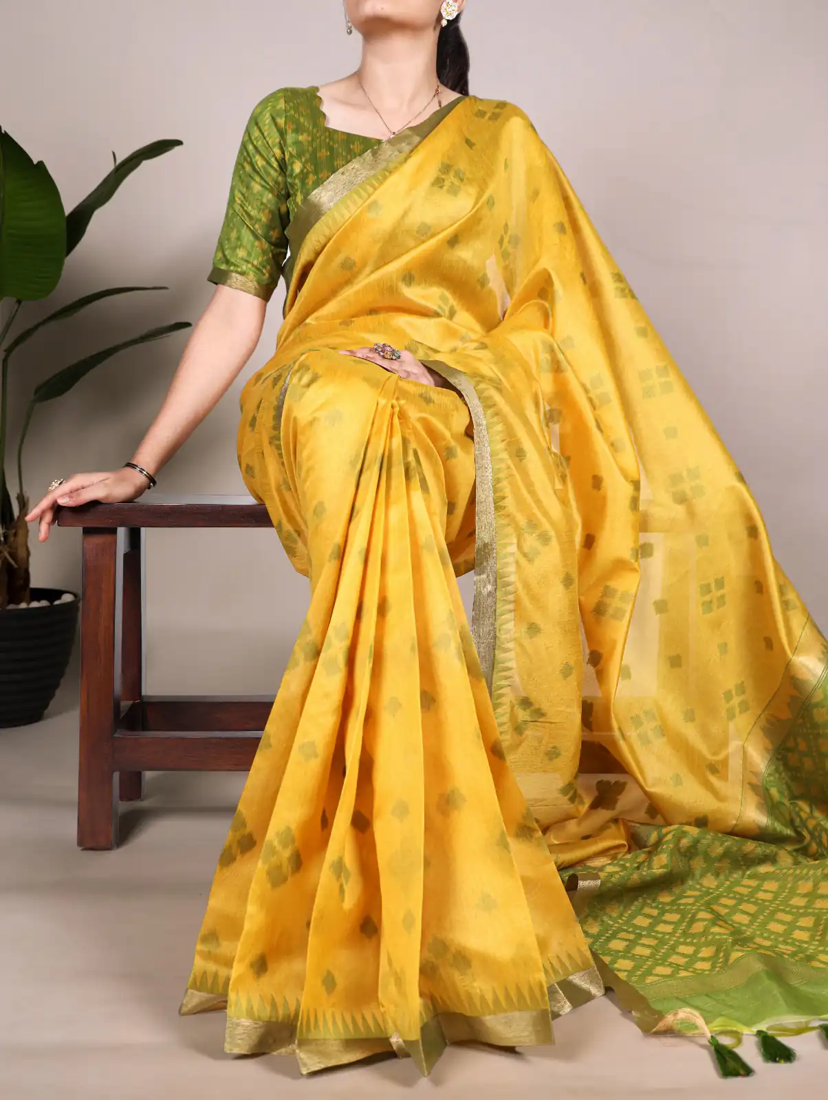YNF 7418 Yellow Color Jacquard Silk Patola Print With Zari Saree Casual, Wedding, Festive, Events . Expected Delivery  4-6 Working Days @2149/- only                                                                                                                                             | Sarees, Bollywood Sarees, Creative Sarees, Designer Sarees, Embroidered Sarees, Ethnic Saree, Modern Digital sarees, Party Wear Sarees