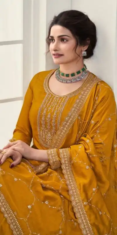 Alternative view of Mastered Silk Georgette Embroidery Work Salwar Suit