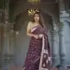 Wine Soft Lilan Slab Weaving Work Saree