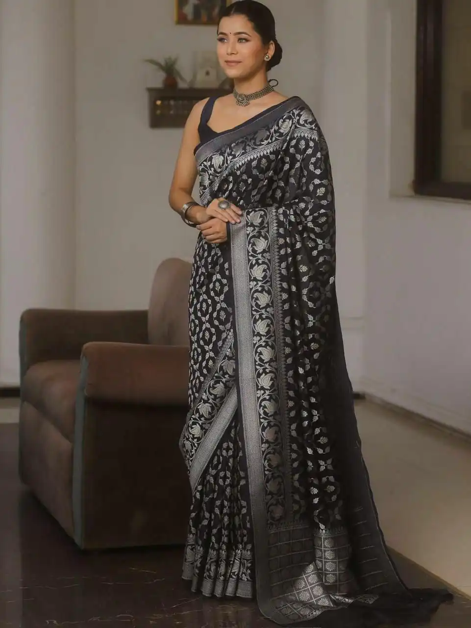 KPR 277 Black in Soft Lichi Silk Lace Border & Lace Work Saree . Available at ₹1299 only. Delivery 4-6 Working Days. Shop now. | Sarees, Bollywood Sarees, Creative Sarees, Designer Sarees, Embroidered Sarees, Ethnic Saree, Modern Digital sarees, Party Wear Sarees