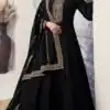 DS V 67741 Black Silk Georgette Salwar Suit with Embroidery Work. Available at ₹2549 only. Delivery 4-6 Working Days. Shop now. | Jump Suits, Tops & Bottoms, Track Suits, Salwar suit, Casual Suits, Creative suits, Designer Suits, Palazzo Suits, Party Wear Suits, Patiala Suits, Straight Suits, Trendy Wear